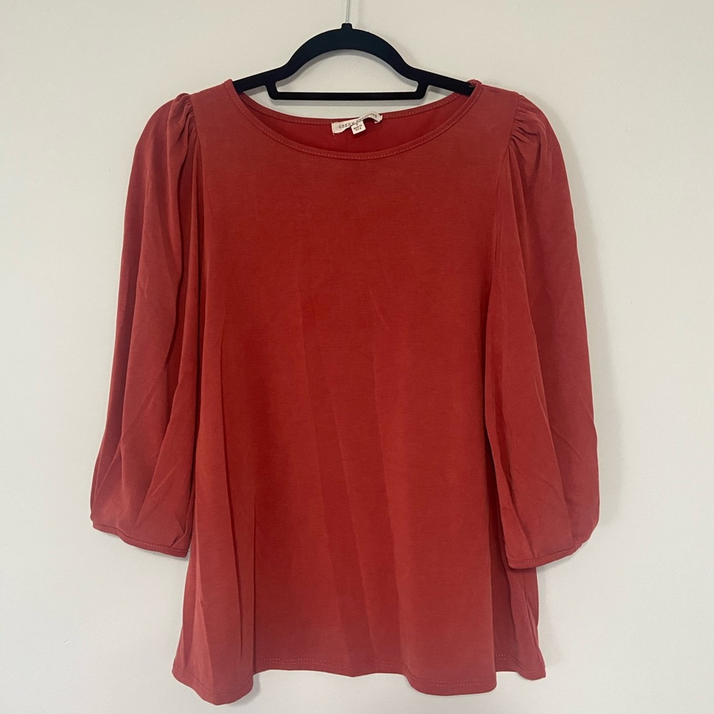 Red orange blouse. Small. Purchased at TJ max